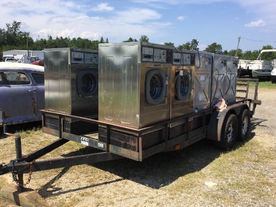 10 CONTINENTAL COMMERCIAL COIN OP WASHING MACHINES ONE MACHINE HAS OUT OF ORDER SIGN ON 16FT