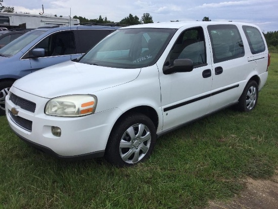 2008 CHEVROLET UPLANDER LS (AT, MILES READ 178636, 3.9L, VIN-1GNDV23158D161393)