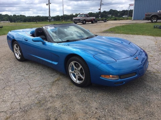 2000 CHEV CORVETTE CONVERTIBLE COMMEMORATIVE EDITION (AT, 5.7L-35HP MOTOR, NASSAU BLUE-ONLY 300 MADE
