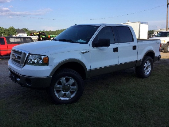 2006 FORD F150 KING RANCH PKP TK (AT, 5.4L, 4WD, CREW CAB), VIN-1FTPW14V26KD96244, MILES READ 132110
