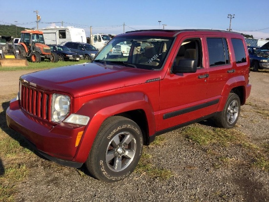 2008 JEEP LIBERTY (AT, 3.7L, FULL SUN ROOF), VIN-1J8GP28K68W203231, MILES READ 166356)