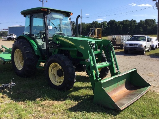 JOHN DEERE 5603 TRACTOR W/JD 542 LOADER (ENCLOSED CAB W/HEAT & AIR, RADIO, AWD, COUNTY OWNED, DAILY