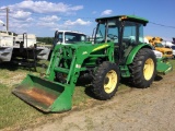 JOHN DEERE 5603 TRACTOR W/JD 542 LOADER (ENCLOSED CAB W/HEAT & AIR, RADIO, AWD, COUNTY OWNED, DAILY