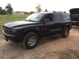 2001 DODGE DURANGO (AT, 4.7L), MILES READ 212027-EXEMPT, VIN-1B4HS28N61F533541