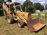 FORD 555 LOADER/BACKHOE (24'' BLT, 7' LOADER BUCKET, HRS READ 4581)