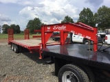 2018 DELTA GOOSENECK EQUIPMENT TRAILER (25 FT-20 FT DECK W/5 FT DOVE, 10 TON, DUAL JACKS,