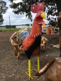 6FT METAL ROOSTER