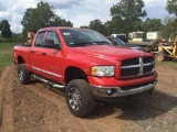 2003 DODGE RAM 2500 (AT, 5.7L, 4X4, 4 DOOR, STEERING PROBLEMS) VIN-307KU281D13G794478, MILES READ