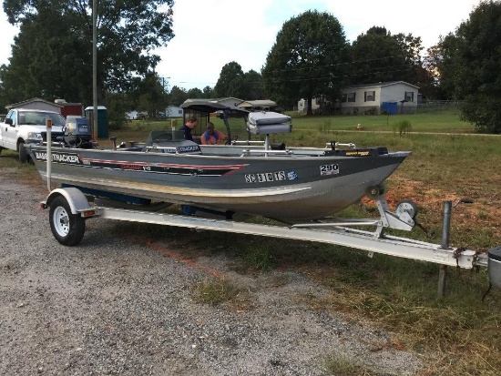 1987 BASS TRACKER ALUMINUM FISHING BOAT (HULL ID BUJ62803G687 (16FT 9 IN, MODEL V17, TROLLING MOTOR,