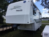 1999 ALUMA-LITE BY HOLIDAY RAMBLER 5TH WHEEL CAMPER (1 SIDE OUT, AC, 26FT, MODEL 265KS,