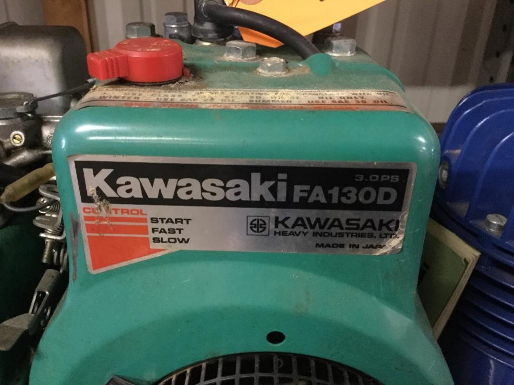 KAWASAKI FA130D ENGINE WITH COMPRESSOR | Auctions Online | Proxibid