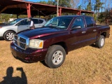 2005 DODGE DAKOTA (AT, 2.7L, 4 DOOR, SALVAGE TITLE, MILES READ 117513, VIN-