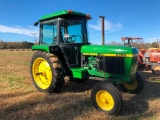 JOHN DEERE 2755 ENCLOSED CAB TRACTOR (75HP DIESEL, REMOTES, HRS 3185)