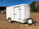 2002 CARGO KING ENCLOSED TRAILER-NO TITLE (6' X 10', VIN-4X42TSE4102U304863) - RESERVE 1500