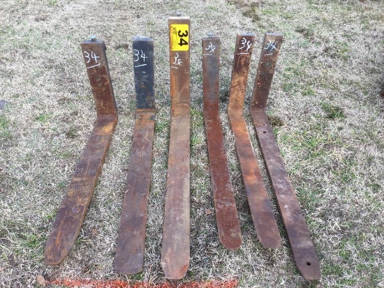 GROUP OF FORKLIFT FORKS