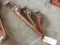 (3) RIDGID PIPE WRENCHES (24in, 18in, 14in)
