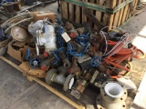 LARGE PALLET - VARIOUS VALVES,METERS, HOSE, MISC