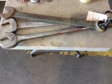 (3) PIPE WRENCHES (2)1 7/8in (1)2in