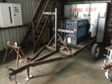 MILLER BOBCAT 225G PLUS CC/CV AC/DC WELDER 8000 WATT GENERATOR- ON TRAILER (RUNS & WELDS)