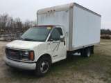 1999 GMC 3500 BOX VAN (AT, 5.7L GAS ENGINE, 15FT BOX, DIAMOND ROLL UP DOOR, MILES READ 342857-,