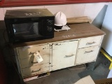 DESK AND MICROWAVE
