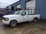 1993 FORD F-150 XLT WORK TRUCK (AT, 4.9L, LONG BED, LADDER RACK, 2WD, VIN-1FTDF15Y7PNB28852, MILES