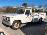 1982 FORD F-350 SERVICE TRUCK (MANUAL TRANS., 351 GAS ENGINE, DRW, MILES EXEMPT, 9 FT READING