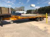 2000 8 X 24 EQUIPMENT TRAILER (DUAL TANDEM AXLES, PIMTLE HITCH, ELECTRIC BRAKES, 19 FT FLAT, 5 FT