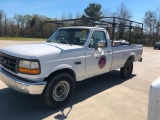 1994 FORD F-250 XL PICKUP (AT, 5.8L GAS ENGINE, 2WD, LONGBED, LADDER RACK, MILES READ ,