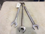 (3) COMBINATION WRENCHES (1)1 3/4in (1)1 5/8in (1)1 5/8in
