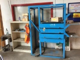 METAL RACK WITH DRAWERS AND SHELVES?