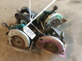 (4) CIRCULAR SAWS (MAKITA, RIDGID, B&D, SAWCAT)