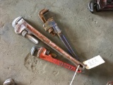 (3) PIPE WRENCHES RIDGID & KOBALT?(24in, 18in, 14in)