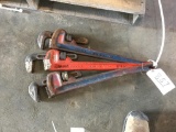 (3) RIDGID PIPE WRENCHES 24in