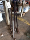 (5) SLEDGE HAMMERS ASSORTED SIZES W/RACK