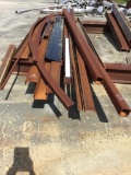 GROUP OF STEEL TUBING, CHANNEL IRON, ANGLE IRON (VARIOUS SIZES)