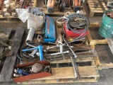 PALLET-TIRE TOOLS, CHAIN. HOSES, FASTENERS ,ETC