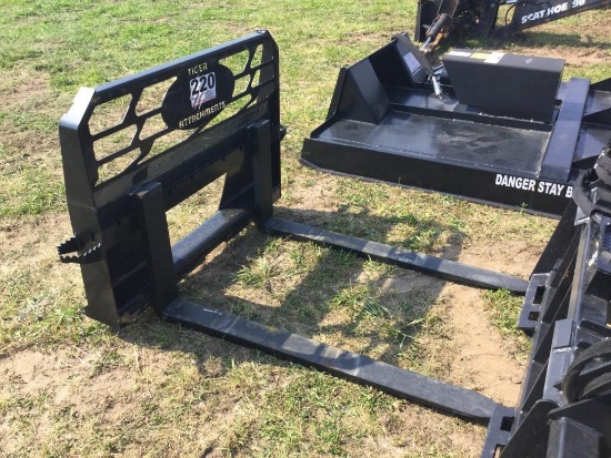 48in Skid Steer Fork Attachment (4000lb, Unused) R1