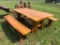 TEAKWOOD TABLE W/ 2 BENCHES R1