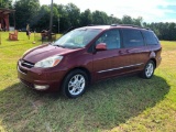 2004 TOYOTA SIENNA XLE LIMITED (AT, 3.3L, SUNROOF, LEATHER, MILES READ 187182,