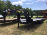 2019 BIG TEX 22GN HD 25ft GOOSENECK EQUIPMENT TRAI LER (10 TON, 20ft, FLAT, 5ft DOVE TAIL w/MEGA