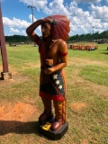 WOODEN INDIAN STATUE (6ft) R1