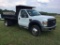 2008 FORD F450 DUMP TRUCK (AT, 6.4L POWER STROKE DIESEL, 4WD, ELECTRIC DUMP, 11FT BED, MILES