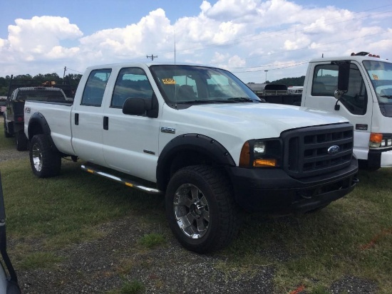 2007 FORD F350 PKP TRUCK (AT. 6.0L DIESEL EGR DELETE, 4WD, CREW CAB, MILES READ-186169 ACTUAL,