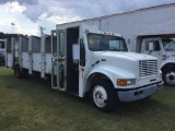 1991 INTERNATIONAL 4700 NAVISTAR (AT. DIESEL, W/RECYCLE TYPE BED, DRIVES FROM BOTH SIDES, MILES