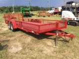 SHOP MADE EQUIPMENT TRAILER **NO TITLE** (6FT X 20FT) R2