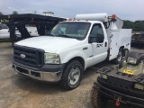 2007 FORD F350 SERVICE TRUCK (AT, 6.0L POWER STROKE DIESEL, 10FT SERVICE BED, 11FT GATE W/1300LB