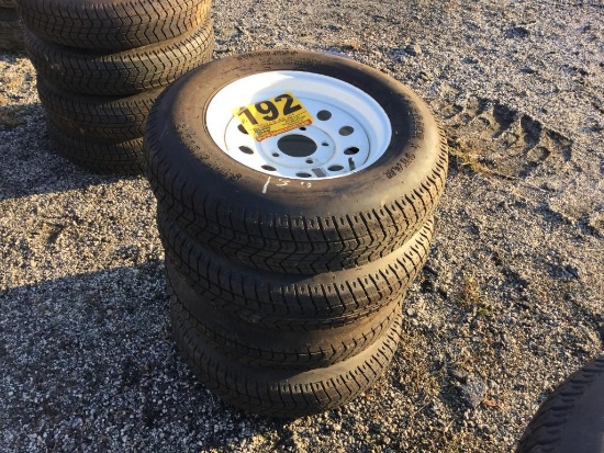 (4) ST 175/80 D13 WHEELS & TIRES