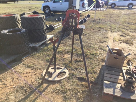 PIPE VISE, PIPE VISE W/STAND, ROLLER STAND