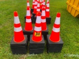 (50) SAFETY HIGHWAY CONES **SELLS ABSOLUTE